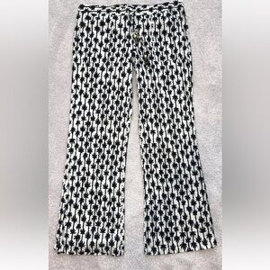 Diane Von Furstenberg DVF palm print pants beach